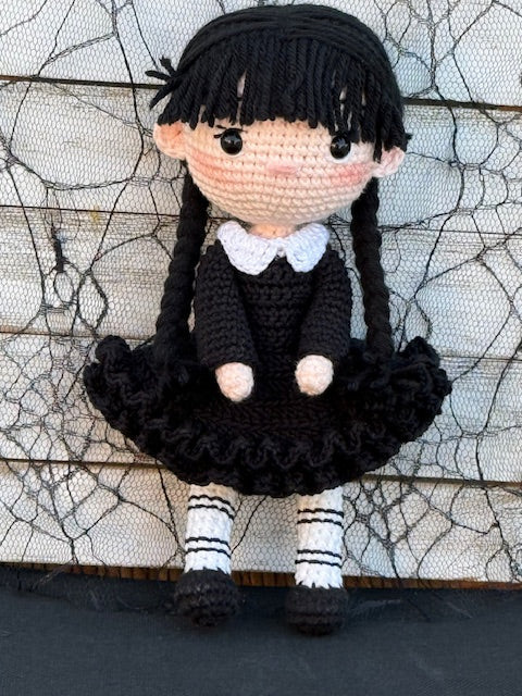 crochet wednesday dress Wednesday With Dress Crochet Pattern Amigurumi
