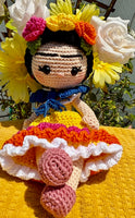 Frida K. Crochet Doll