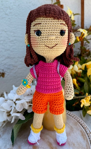 Dora Inspired Crochet Doll